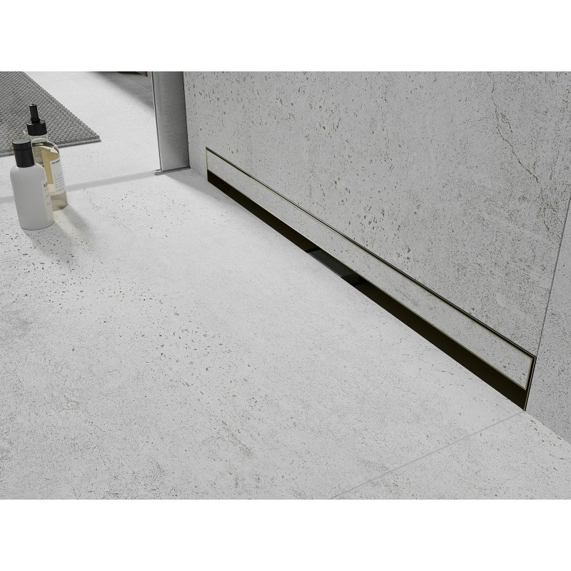 Mexen Flat Wall sieninis linijinis nutekėjimas 2-in-1 70 cm, auksinis - 1530070