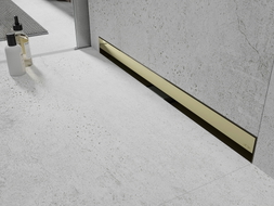 Mexen Flat Wall sieninis linijinis nutekėjimas 2 viename 60 cm, auksinis - 1530060