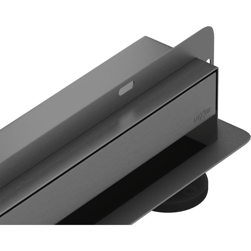 Mexen Flat Wall sieninis linijinis nutekėjimas 2 in 1 110 cm, šešėliškai pilkas šlifuotas - 1E30110