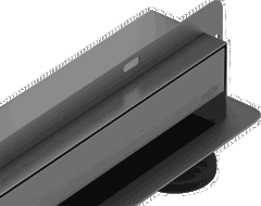 Mexen Flat Wall sieninis linijinis nutekėjimas 2 in 1 110 cm, šešėliškai pilkas šlifuotas - 1E30110