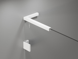 Mexen kampinių L formos laikiklių rinkinys dušo durims ir pertvaroms 6-8 mm, baltas - 830-12-20