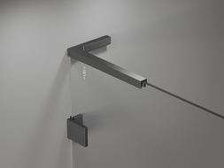 Mexen kampinis L formos stabilizatorių rinkinys dušo durims ir pertvaroms 6-8 mm, gun metal - 830-12-95