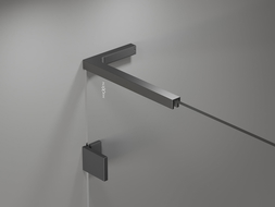 Mexen kampuočių L formos laikiklių komplektas dušo durims ir sienoms 6-8 mm, gun metal - 830-12-95