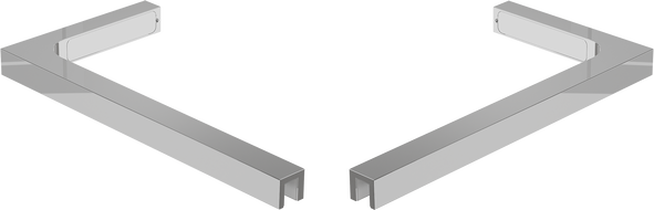 Mexen kampinių laikiklių L rinkinys dušo durims ir sienelėms 6-8 mm, chromas - 830-12-01