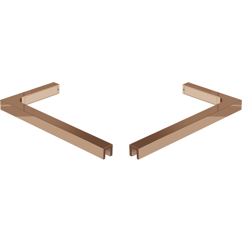 Mexen L formos atramų rinkinys durims ir dušo sienoms 6-8 mm, rožinis auksas - 830-12-60