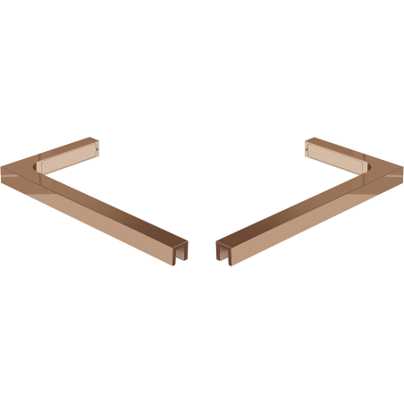 Mexen kampinis L laikiklių rinkinys durims ir dušo sienelėms 6-8 mm, rožinis auksas - 830-12-60