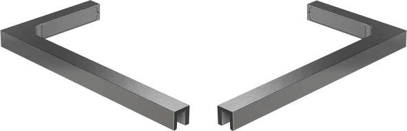 Mexen L formos laikiklių rinkinys durims ir dušo sienelėms 6-8 mm, ginklų pilka šukuota - 830-12-66