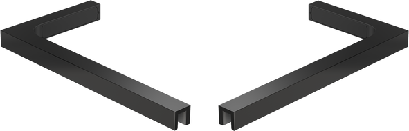 Mexen kampasinių atramų komplektas L dušo durims ir pertvaroms 6-8 mm, juodas - 830-12-70