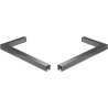 Mexen kampuočių L formos laikiklių komplektas dušo durims ir sienoms 6-8 mm, gun metal - 830-12-95