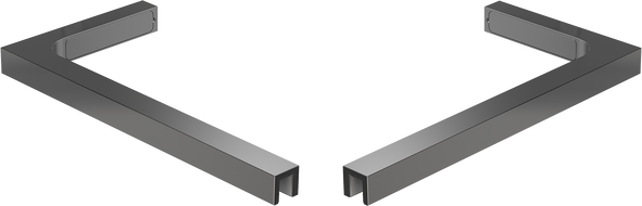 Mexen kampuočių L formos laikiklių komplektas dušo durims ir sienoms 6-8 mm, gun metal - 830-12-95