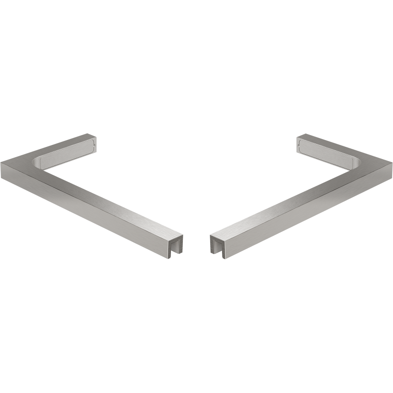 Mexen kampinių laikiklių L rinkinys durims ir dušo sienelėms 6-8 mm, šlifuotas nikelis - 830-12-97