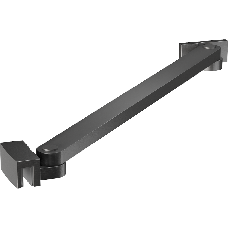 Mexen įstrižinis laikiklis dušo durims ir sienelėms 6-8 mm, šepetėto ginklas pilkas - 830-09-66