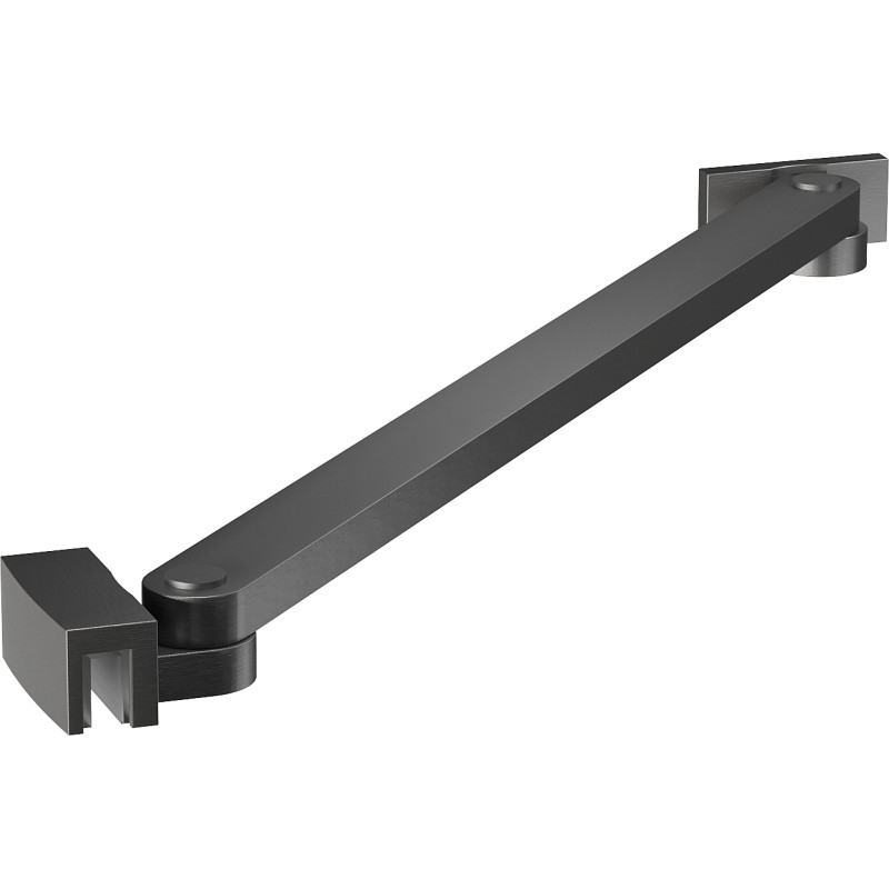 Mexen Uni-S įstrižas laikiklis dušo durims ir sienelėms, 6–8 mm, šlifuotas Gun gray - 830-09-66