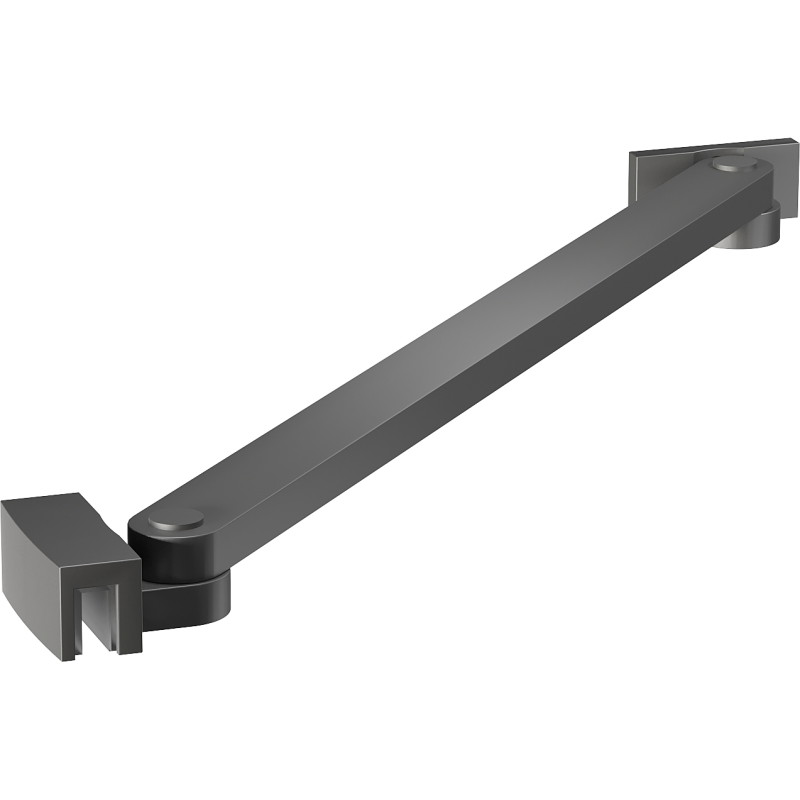 Mexen Uni-S įstrižas laikiklis 6-8 mm dušo durims ir pertvaroms, gun metal - 830-09-95