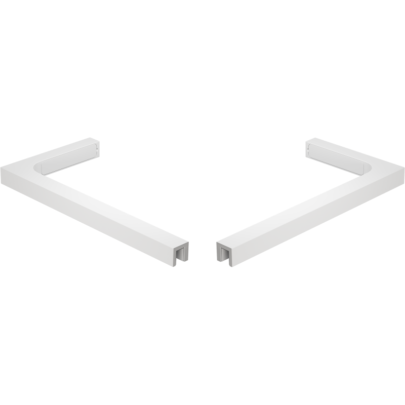 Mexen L formos laikiklių rinkinis dušo sienelėms 10 mm, baltas - 800-07-20