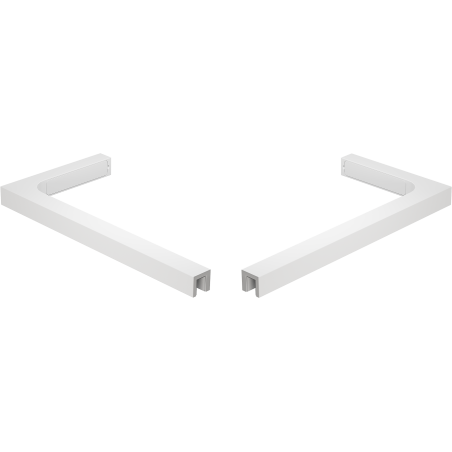 Mexen kampinių stabilizatorių rinkinys L dušo sienelėms 10 mm, baltas - 800-07-20