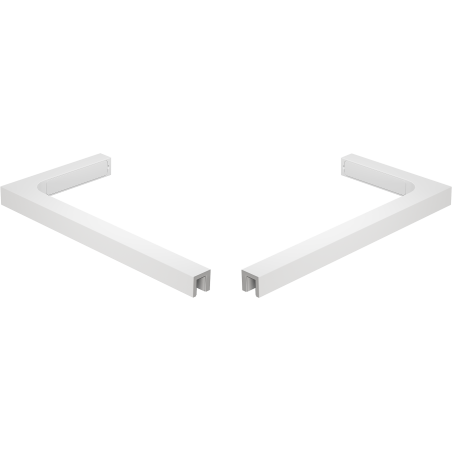 Mexen L formos laikiklių rinkinis dušo sienelėms 10 mm, baltas - 800-07-20