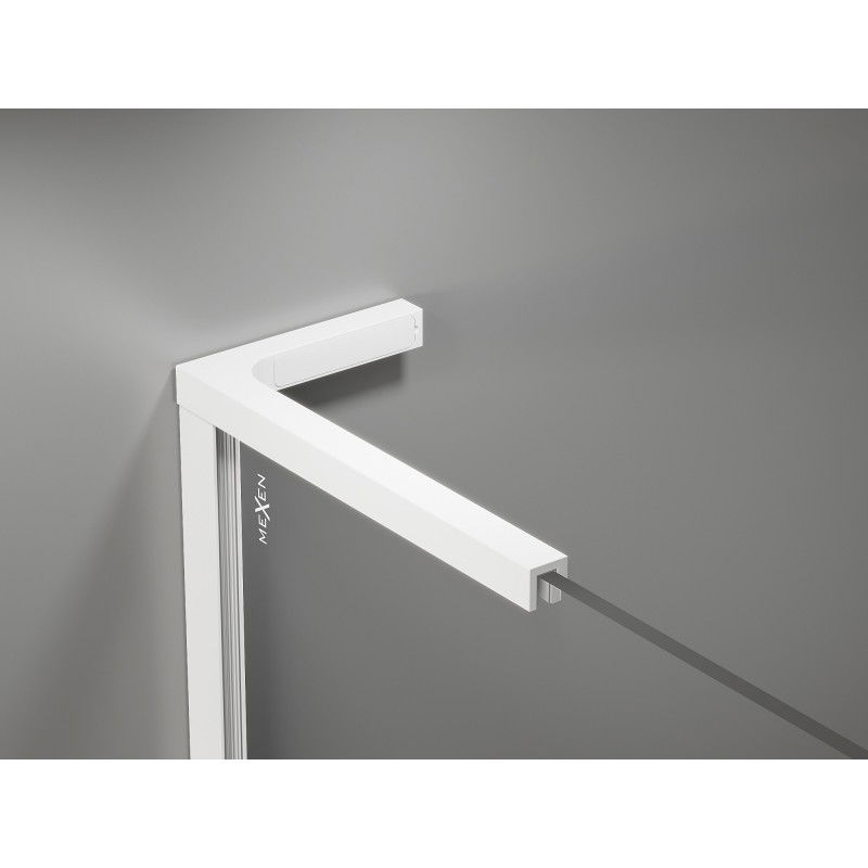 Mexen L formos laikiklių rinkinis dušo sienelėms 10 mm, baltas - 800-07-20