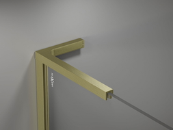 Mexen kampinių laikiklių rinkinys L dušo sienelėms 10 mm, šlifuotas auksinis - 800-07-55