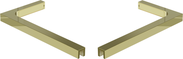 Mexen kampinis L formos stabilizatorių komplektas 10 mm dušo sienelems, šlifuotas auksinis - 800-07-55