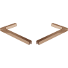 Mexen kampinių L formos atramų rinkinys dušo pertvaroms 10 mm, rožinio aukso - 800-07-60