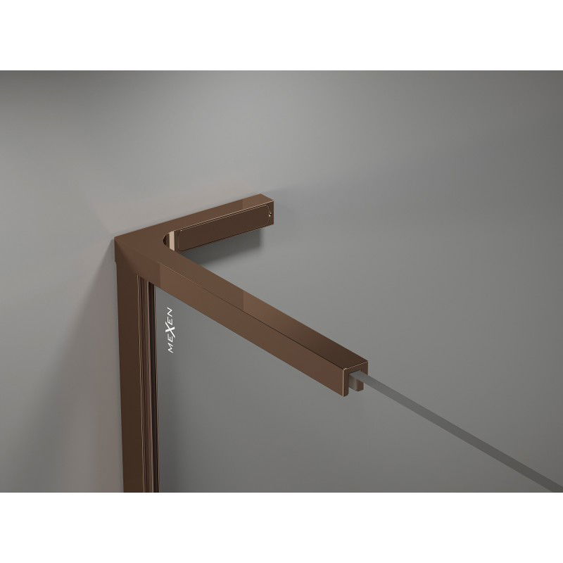 Mexen kampinių L formos atramų rinkinys dušo pertvaroms 10 mm, rožinio aukso - 800-07-60