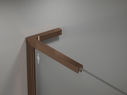 Mexen kampinių laikiklių L komplektas dušo sienelėms 10 mm, rožinis auksas - 800-07-60