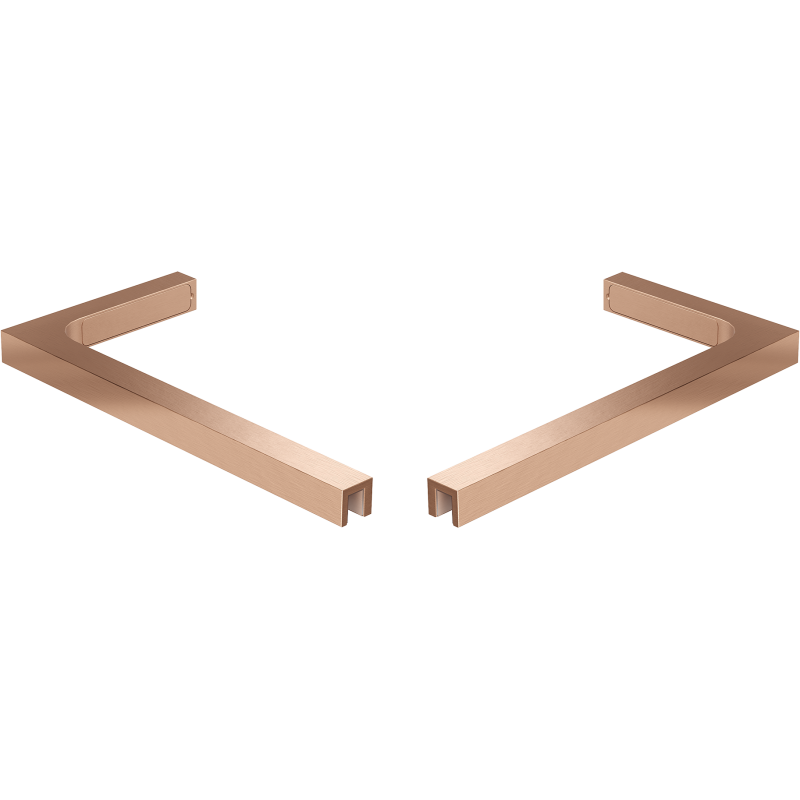 Mexen kampinių atramų rinkinys L dušo sienelėms 10 mm, šlifuota varis - 800-07-65