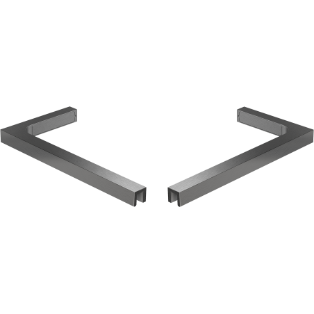 Mexen kampų stabilizatorių rinkinys L dušo pertvaroms 10 mm, matinė pistoletinė pilka - 800-07-66