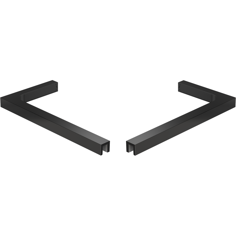 Mexen kampinių laikiklių komplektas L formos dušo sienelėms 10 mm, juodas - 800-07-70