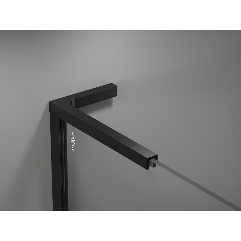 Mexen kampinių laikiklių komplektas L formos dušo sienelėms 10 mm, juodas - 800-07-70
