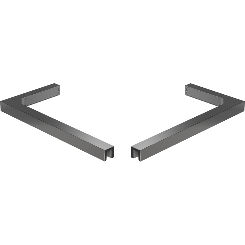 Mexen kampinių tvirtinimo rinkinių rinkinys L dušo sienelėms 10 mm, juodas - 800-07-95