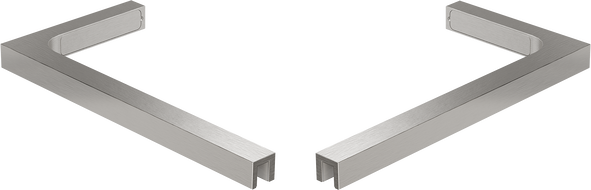 Mexen kampinis stabilizatorių rinkinys L formos dušo sienelėms 10 mm, šlifuotas nikelis - 800-07-97