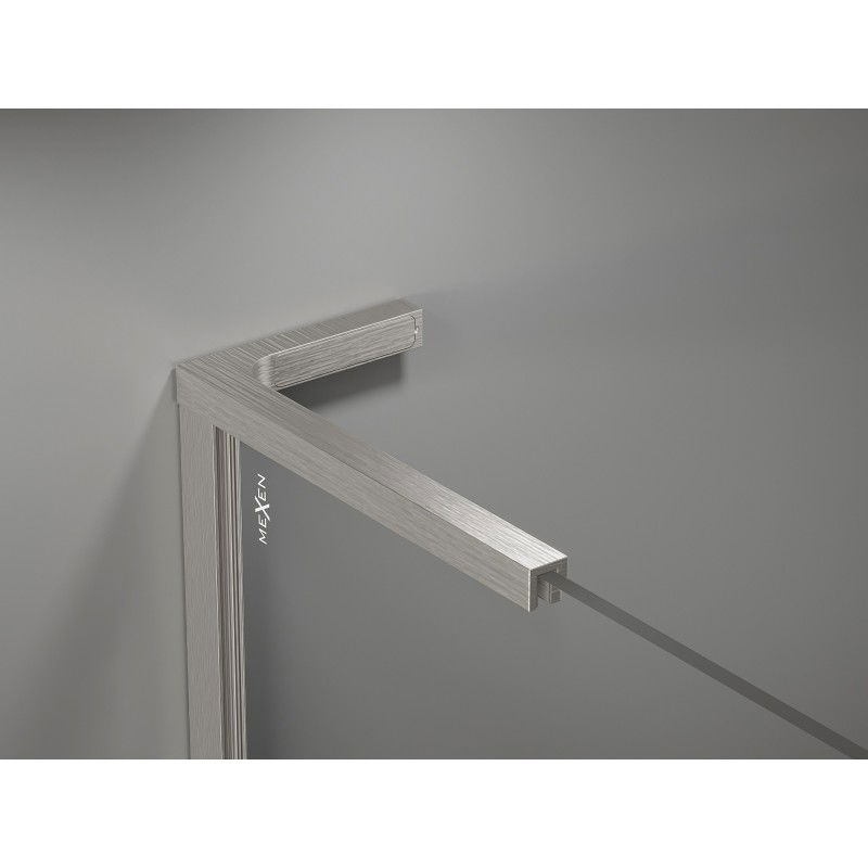 Mexen kampinis stabilizatorių rinkinys L formos dušo sienelėms 10 mm, šlifuotas nikelis - 800-07-97