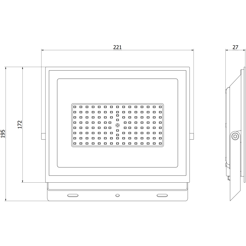 Mexen Luxpro LED prožektorius, 70W, Šaltas - 6500K, 6300 lm, juodas - L230-070-65-70