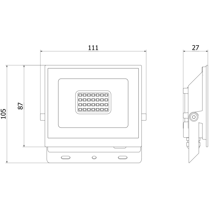 Mexen Luxpro+ LED prožektorius, 20W, Šaltas - 6500K, 2200 lm, baltas - L231-020-65-20