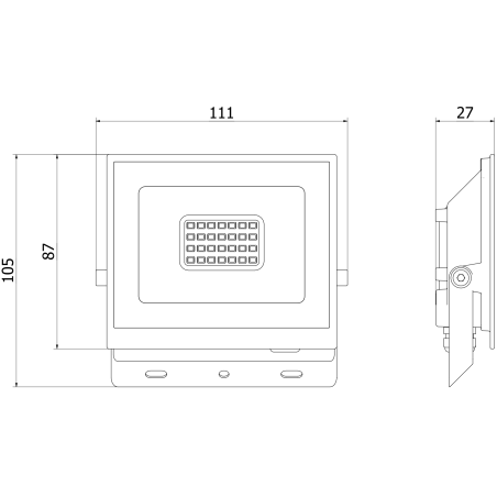 Mexen Luxpro+ LED prožektorius, 20W, Šaltas - 6500K, 2200 lm, baltas - L231-020-65-20
