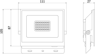 Mexen Luxpro+ LED prožektorius, 20W, Šaltas - 6500K, 2200 lm, baltas - L231-020-65-20