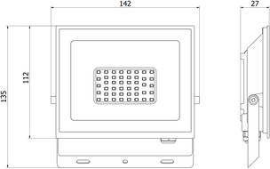 Mexen Luxpro+ LED prožektorius, 30W, Šalta - 6500K, 3300 lm, baltas - L231-030-65-20