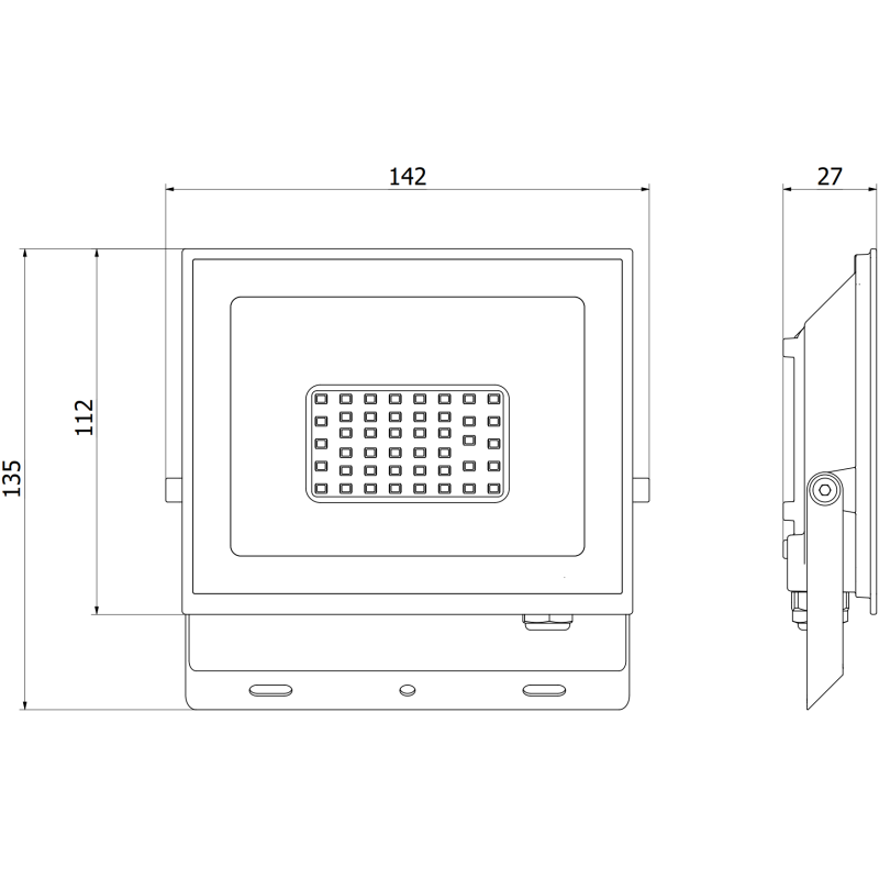 Mexen Luxpro+ LED prožektorius, 30W, Šaltas - 6500K, 3300 lm, juodas - L231-030-65-70