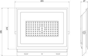 Mexen Luxpro+ LED šviestuvas, 70W, Šaltai - 6500K, 7700 lm, baltas - L231-070-65-20