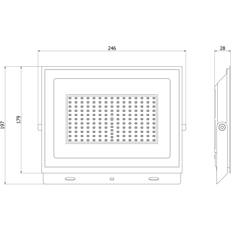 Mexen Luxpro+ LED prožektorius, 100W, Neutralus - 4000K, 11000 lm, juodas - L231-100-40-70
