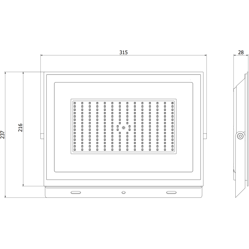 Mexen Luxpro+ LED prožektorius, 150W, Šaltas - 6500K, 16500 lm, juodas - L231-150-65-70