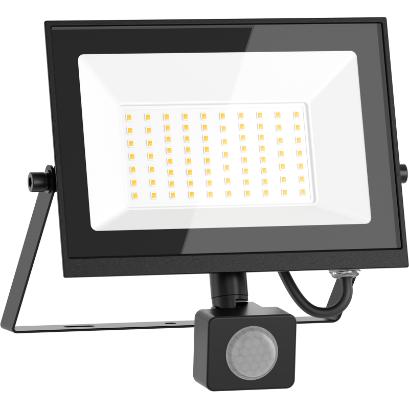 Mexen Luxpro+ LED prožektorius su judesio jutikliu, 50W, Neutrali - 4000K, 5500 lm, juodas - L236-050-40-70