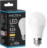 Mexen Nova LED lemputė E27, A60, 5W, Šilta - 3000K, 525 lm - L100-E27-0530-01
