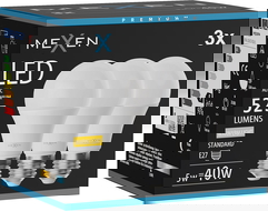 Mexen Nova 3x LED lemputė E27, A60, 5W, Šilta - 3000K, 525 lm - L100-E27-0530-01x03