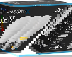 Mexen Nova 3x LED lemputė E27, A60, 7W, Šilta - 3000K, 735 lm - L100-E27-0730-01x03