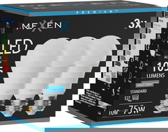 Mexen Nova 3x LED lemputė E27, A60, 10W, Šalta - 6500K, 1055 lm - L100-E27-1065-01x03