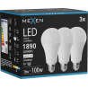 Mexen Nova 3x LED lemputė E27, A70, 18W, Neutrali - 4000K, 1890 lm - L100-E27-1840-01x03