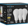 Mexen Nova 3x LED lemputė E27, A70, 20W, Šilta - 3000K, 2100 lm - L100-E27-2030-01x03